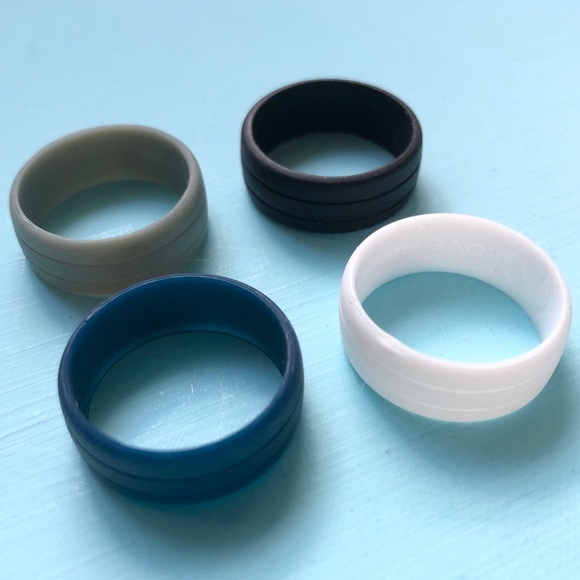 NEW 4 Silicone Rings Size 11 LoVe Armour Renegade Active Blue Gray Black - Picture 6 of 9